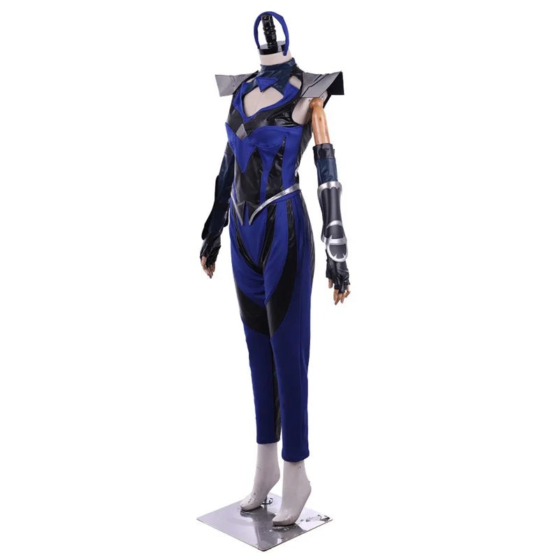 Mortal Kombat 11 Kitana Kahn Cosplay Costume with Face Mask | Princess Kitana Outfit for Women-Astricos