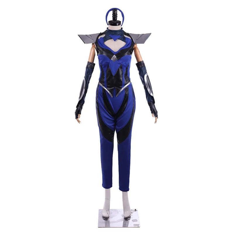 Mortal Kombat 11 Kitana Kahn Cosplay Costume with Face Mask | Princess Kitana Outfit for Women-Astricos