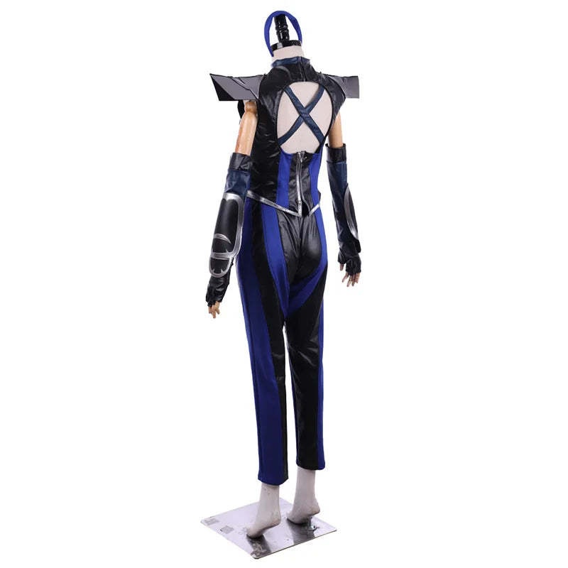 Mortal Kombat 11 Kitana Kahn Cosplay Costume with Face Mask | Princess Kitana Outfit for Women-Astricos