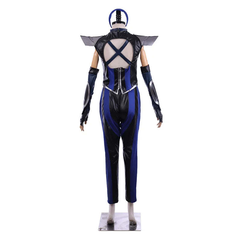 Mortal Kombat 11 Kitana Kahn Cosplay Costume with Face Mask | Princess Kitana Outfit for Women-Astricos