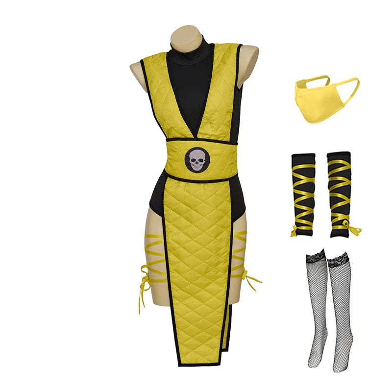 Mortal Kombat Women's Cosplay Costume | Anime Game Role Play Outfit for Halloween & Parties-Astricos