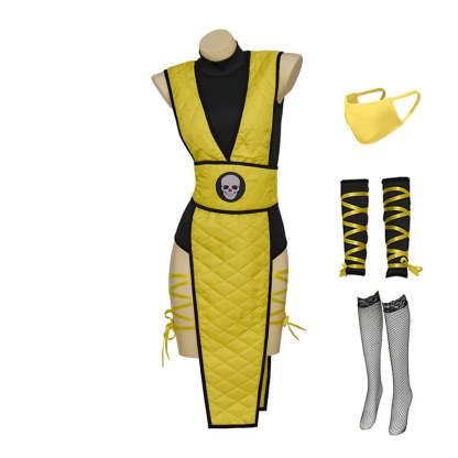 Mortal Kombat Women's Cosplay Costume | Anime Game Role Play Outfit for Halloween & Parties-Astricos