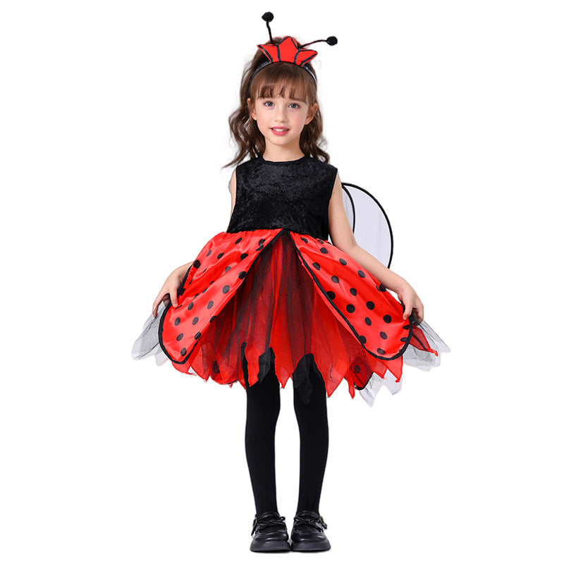 Adorable Kids' Bee and Ladybug Costume for Cosplay, Halloween, and Performances-Astricos