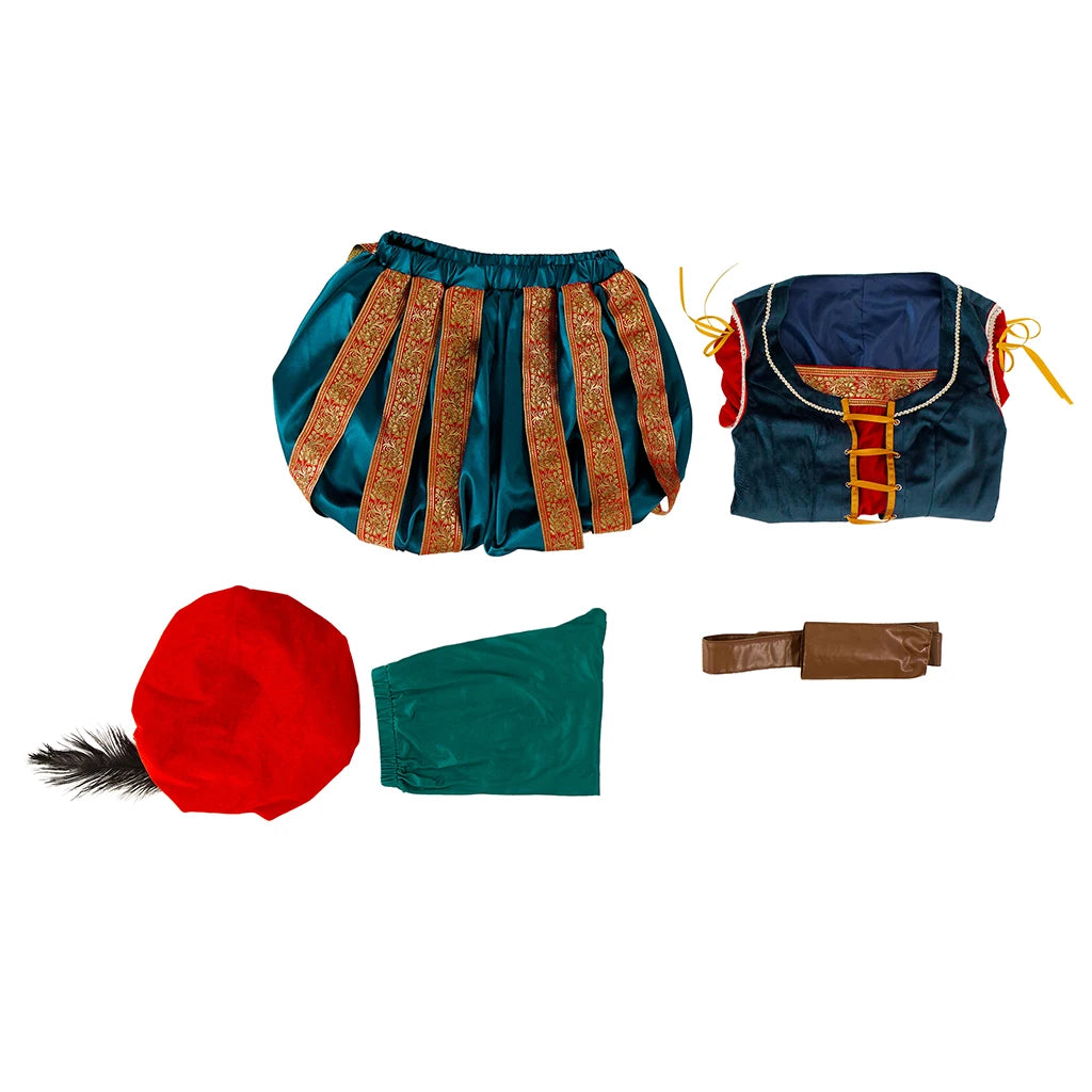 Priscilla Victorian Tudor Nobleman Cosplay Costume with Hat | Custom-Made Halloween Outfit-Astricos
