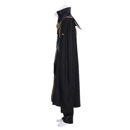 Queen Elizabeth Tudor Black Medieval Cosplay Outfit with Cape | Renaissance Men’s Vintage Costume | Astricos-Astricos