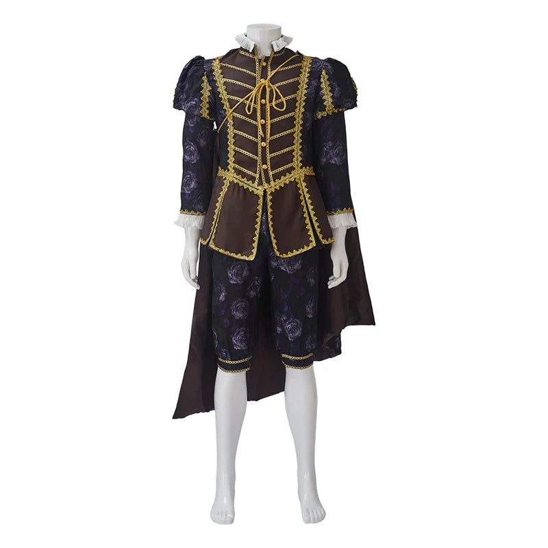 Tudor King & Nobleman Cosplay Costume - Medieval Renaissance Prince Outfit with Cloak | Astricos-Astricos