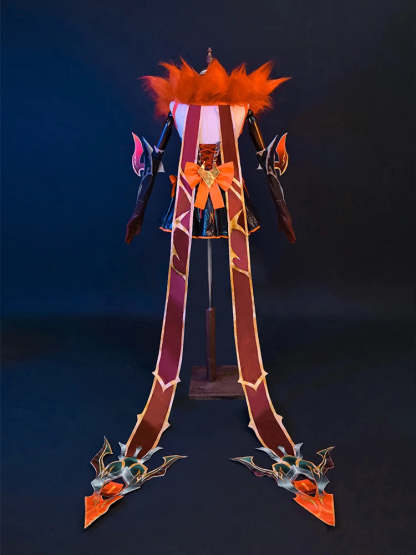 LOL Western Magic Shadow Evelynn Cosplay Costume - High Noon Evelynn Orange Dress for Women-Astricos