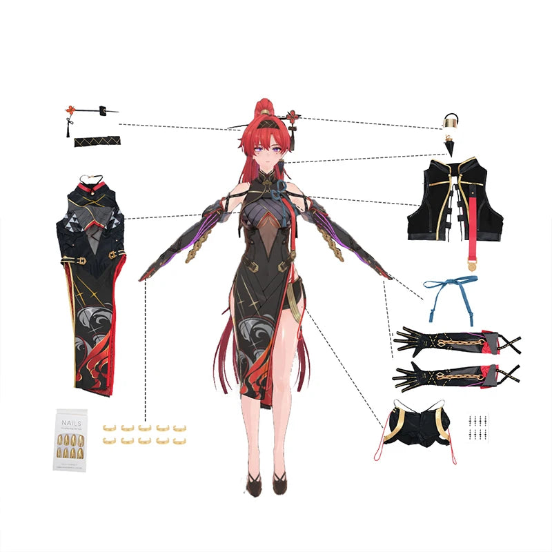 Yinlin Cosplay Costume - Wuthering Waves Jinzhou Patroller Outfit for Women-Astricos