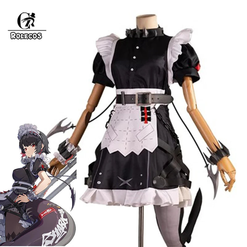 Zenless Zone Zero Ellen Joe Victoria Maid Uniform Cosplay Costume | Astricos-Astricos