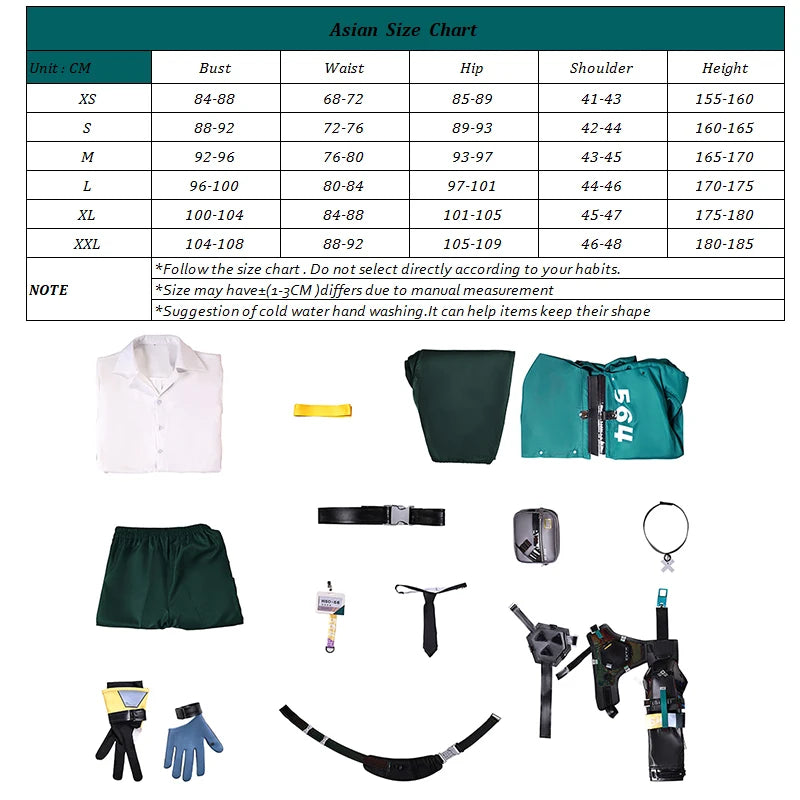 Zenless Zone Zero Harumasa Cosplay Costume - Complete Uniform Set with Headband & Choker for Section 6 Fans-Astricos