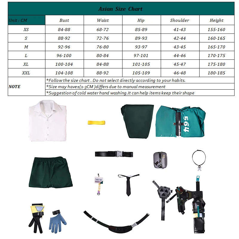 Zenless Zone Zero Harumasa Cosplay Costume - Complete Uniform Set with Headband & Choker for Section 6 Fans-Astricos