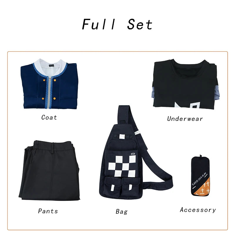 Zenless Zone Zero Wise Phaethon Agents School Uniform Cosplay Costume for Men-Astricos