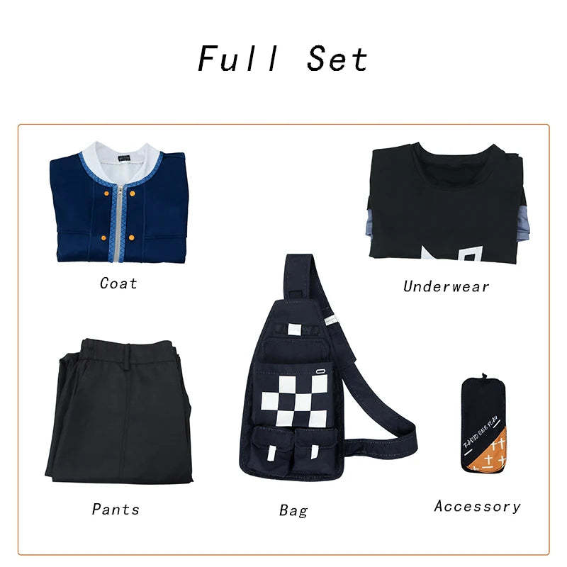 Zenless Zone Zero Wise Phaethon Agents School Uniform Cosplay Costume for Men-Astricos