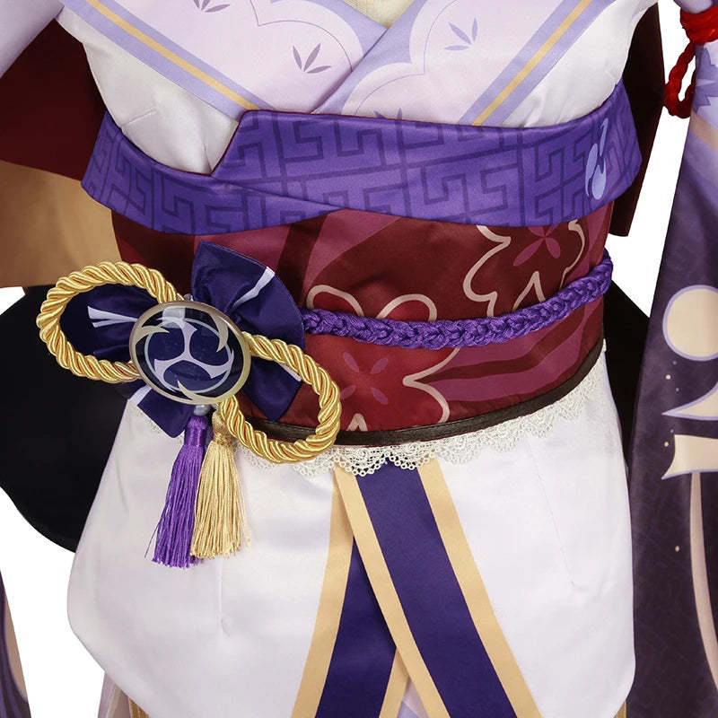 Genshin Impact Baal Raiden Shogun Cosplay Costume - Authentic Halloween Outfit for Women-Astricos