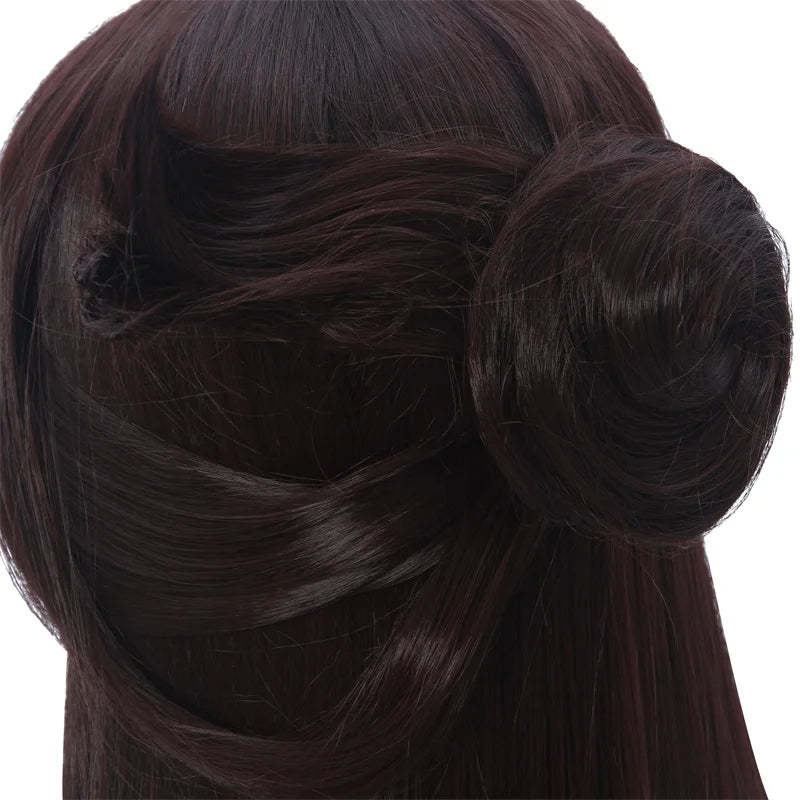 Genshin Impact Beidou Cosplay Wig - 80cm Long Brown Synthetic Hair for Women-Astricos
