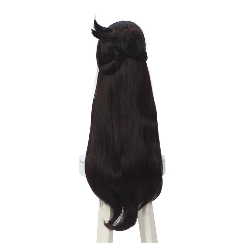 Genshin Impact Beidou Cosplay Wig - 80cm Long Brown Synthetic Hair for Women-Astricos
