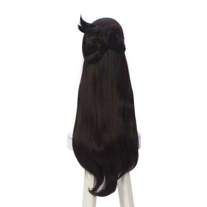 Genshin Impact Beidou Cosplay Wig - 80cm Long Brown Synthetic Hair for Women-Astricos