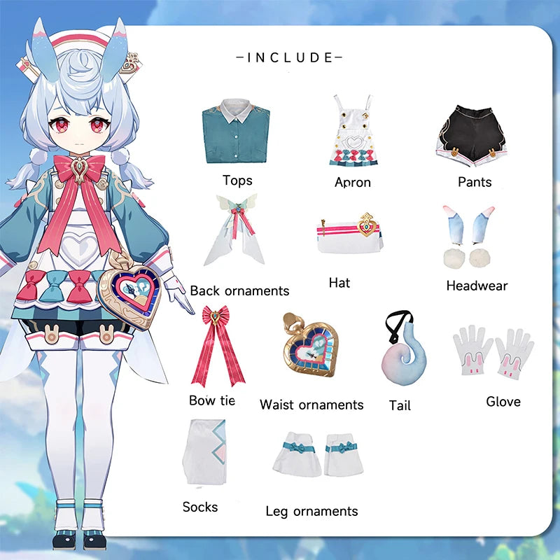 Genshin Impact Fontaine Sigewinne Cosplay Costume - Head Nurse Outfit with Tails for Halloween-Astricos