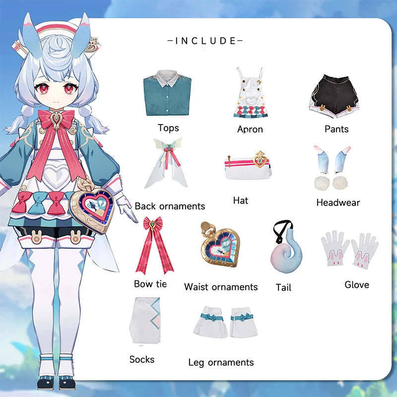 Genshin Impact Fontaine Sigewinne Cosplay Costume - Head Nurse Outfit with Tails for Halloween-Astricos