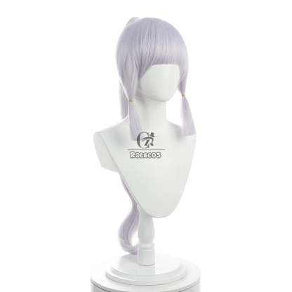 Genshin Impact Kamisato Ayaka Cosplay Wig - 70cm Long Heat Resistant Synthetic Hair with Ponytails-Astricos