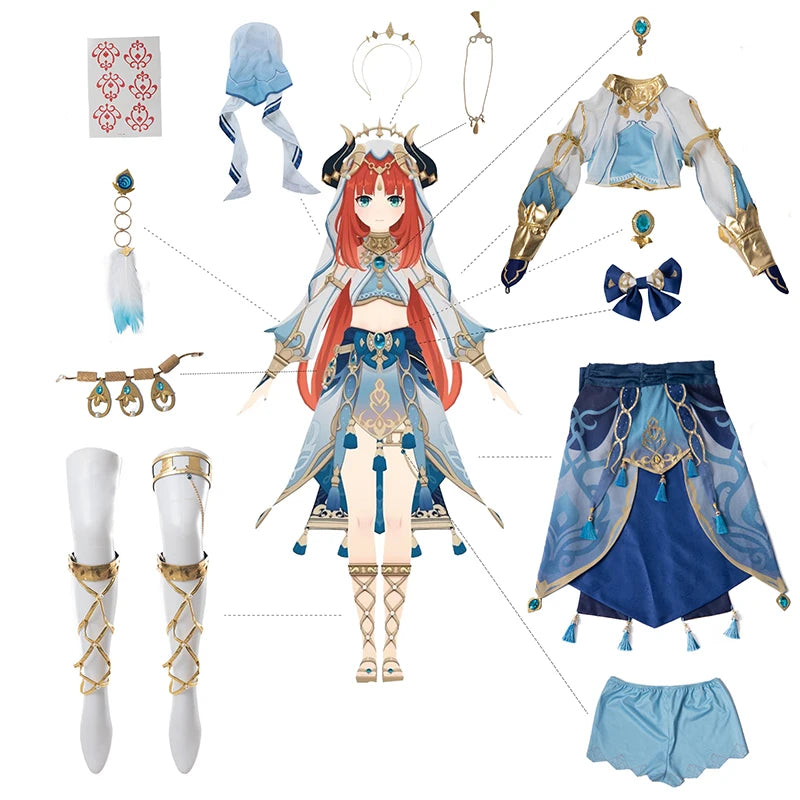 Genshin Impact Nilou Cosplay Costume - Sexy Women Halloween Party Outfit | Astricos-Astricos