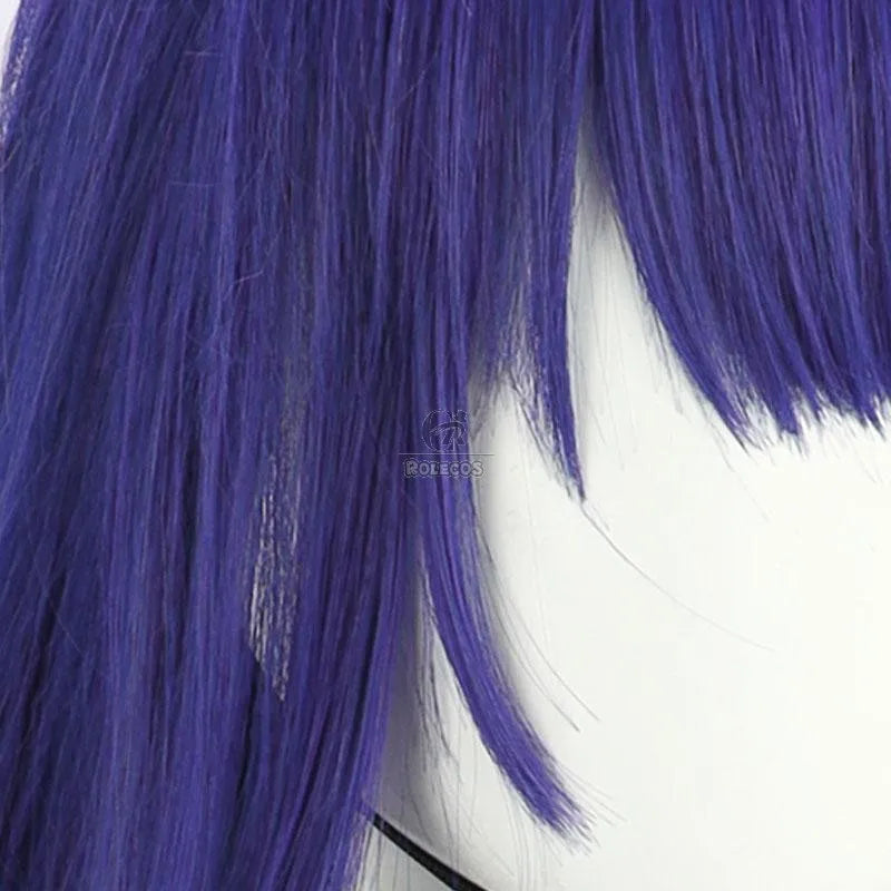 Genshin Impact Raiden Shogun Cosplay Wig - 110cm Purple Straight Baal Wig Heat Resistant-Astricos