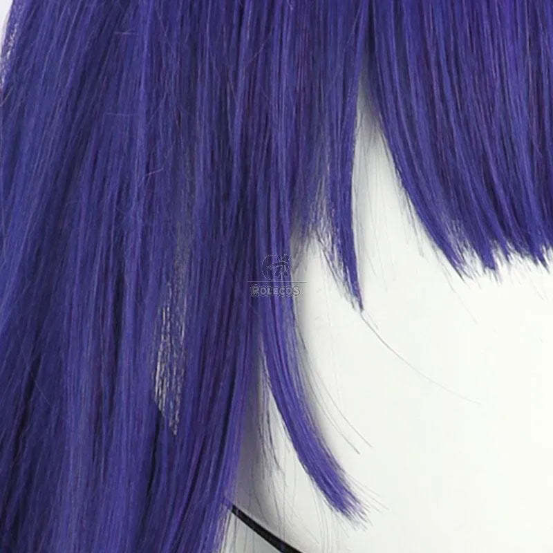 Genshin Impact Raiden Shogun Cosplay Wig - 110cm Purple Straight Baal Wig Heat Resistant-Astricos
