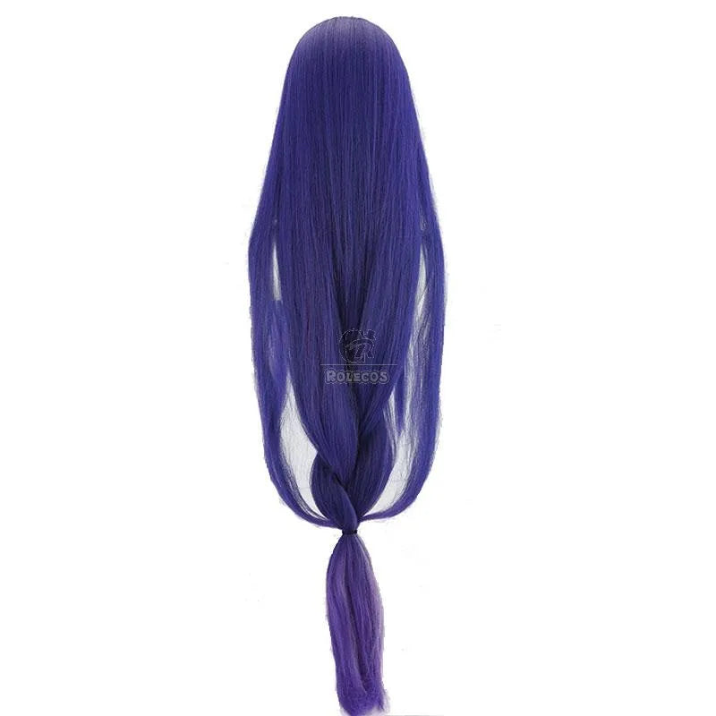 Genshin Impact Raiden Shogun Cosplay Wig - 110cm Purple Straight Baal Wig Heat Resistant-Astricos