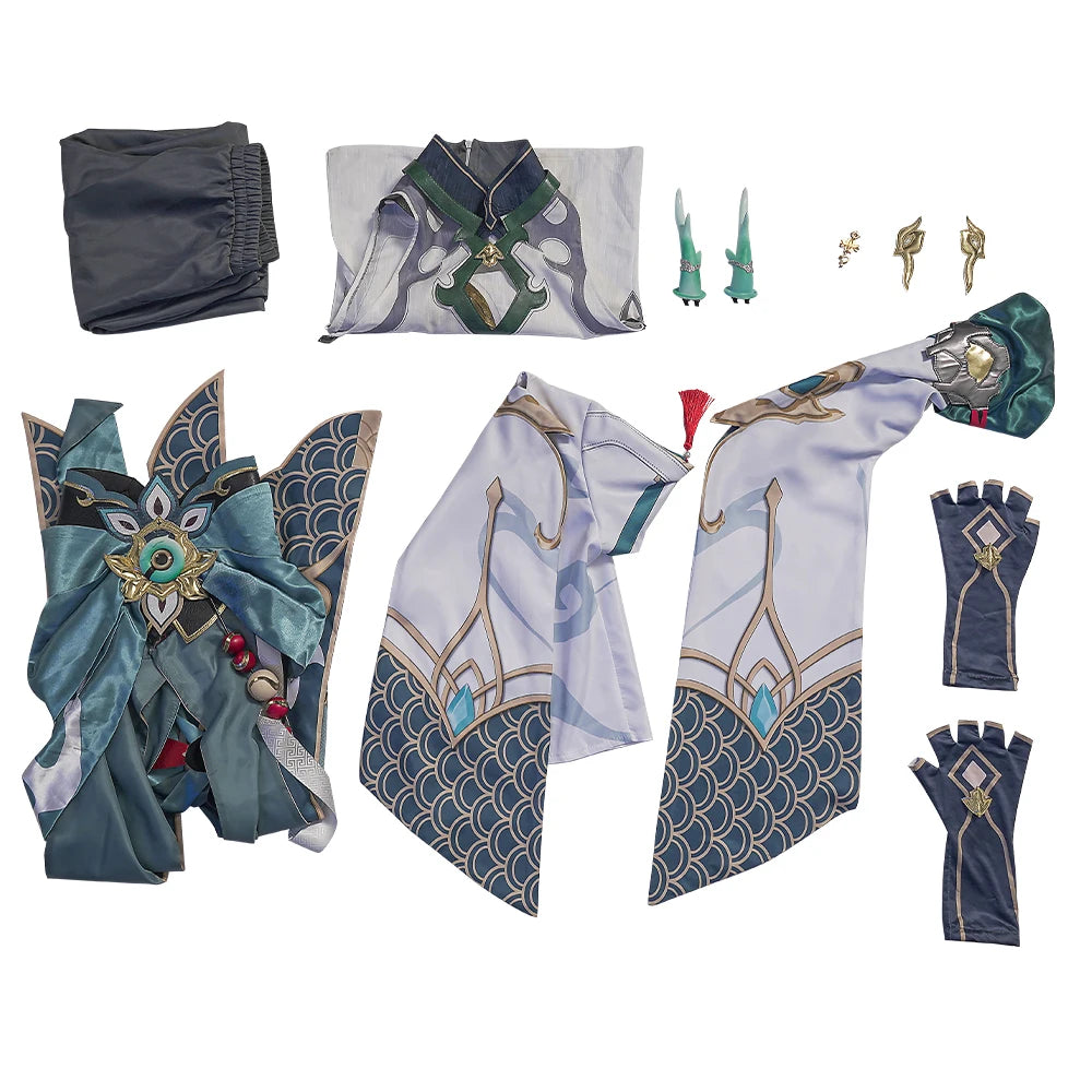 Honkai Star Rail Cold Dragon Young DanHeng Cosplay Costume with Dragon Horn - Astricos-Astricos