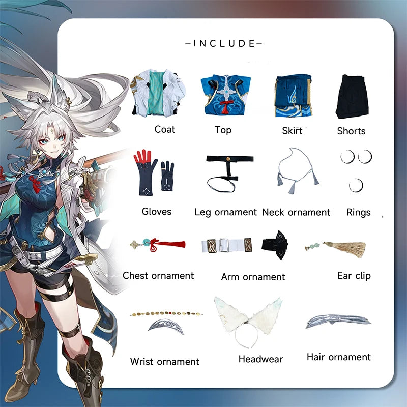 Honkai Star Rail Feixiao Cosplay Costume - The Great General Merlin's Claw Outfit-Astricos