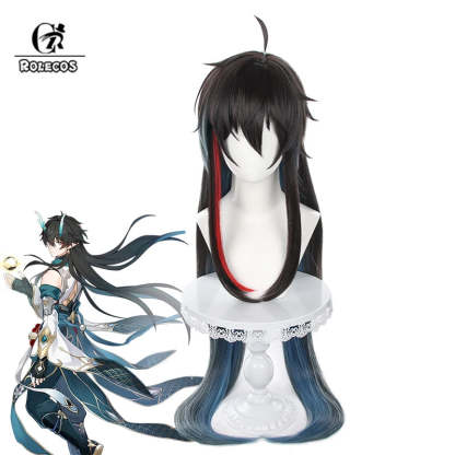 Honkai Star Rail Imbibitor Lunae DanHeng Cosplay Wig - 105cm Long Mixed Color Heat Resistant-Astricos