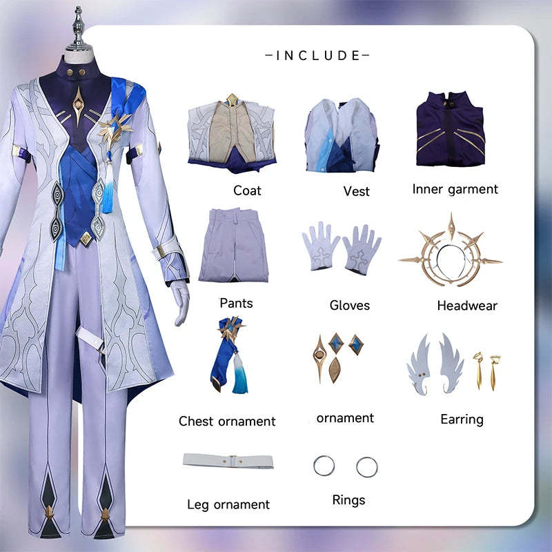 Honkai Star Rail Mr. Sunday Halovian Men's Cosplay Costume - Perfect for Halloween & Carnival-Astricos
