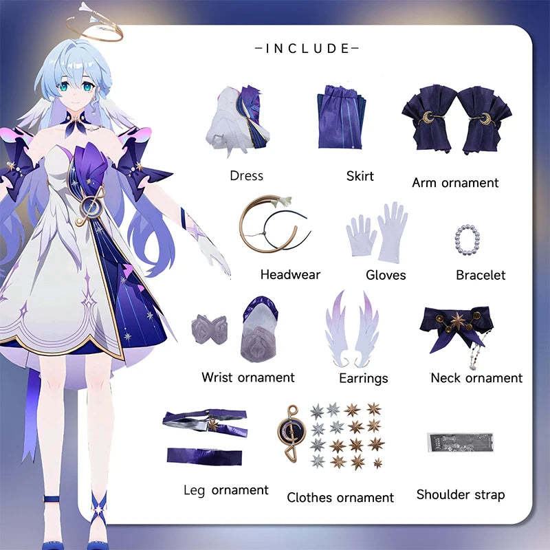 Honkai Star Rail Robin Cosplay Costume - Idol Singer Penacony Dress for Women Halloween Party-Astricos