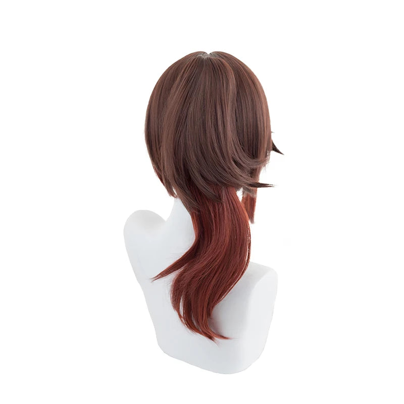 Honkai Star Rail Tingyun Cosplay Wig - 50cm Mixed Color with Ears | Heat Resistant Synthetic-Astricos