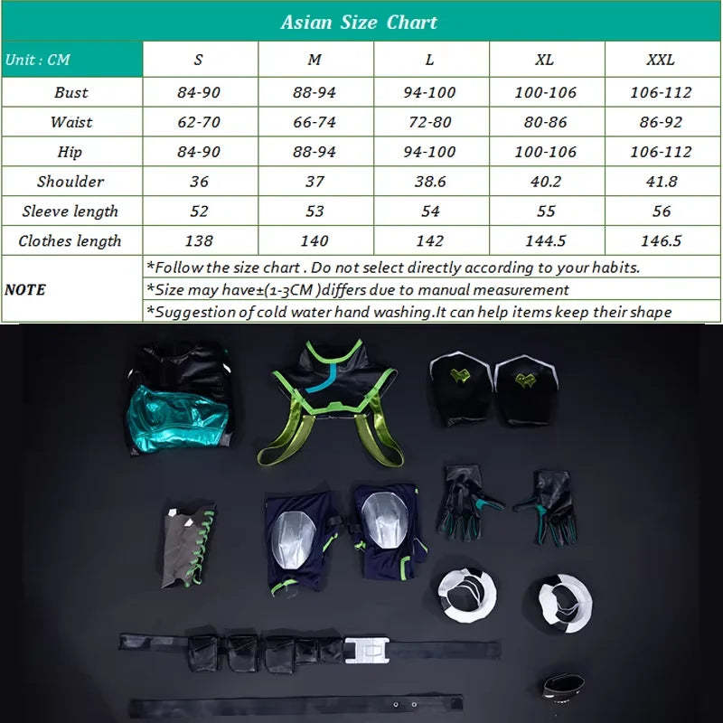 Viper Cosplay Costume from Valorant - Green Women's Combat Uniform | Astricos-Astricos