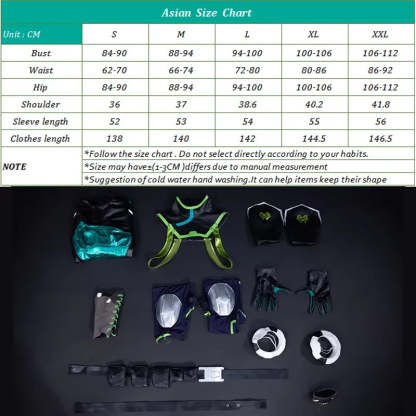 Viper Cosplay Costume from Valorant - Green Women's Combat Uniform | Astricos-Astricos