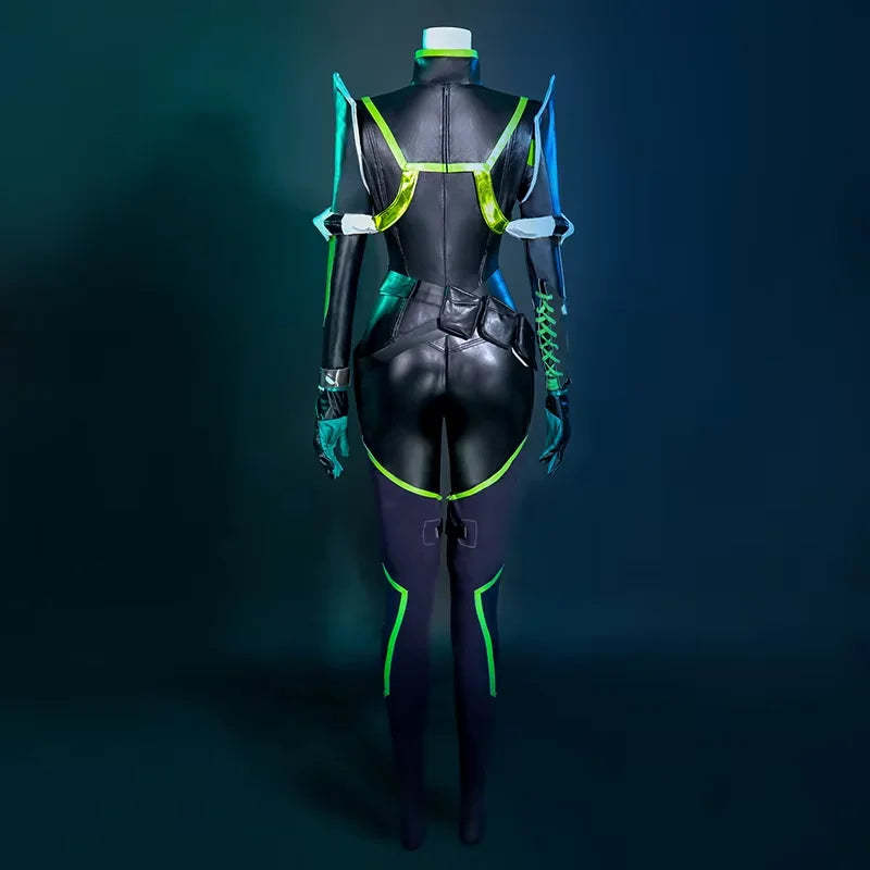 Viper Cosplay Costume from Valorant - Green Women's Combat Uniform | Astricos-Astricos