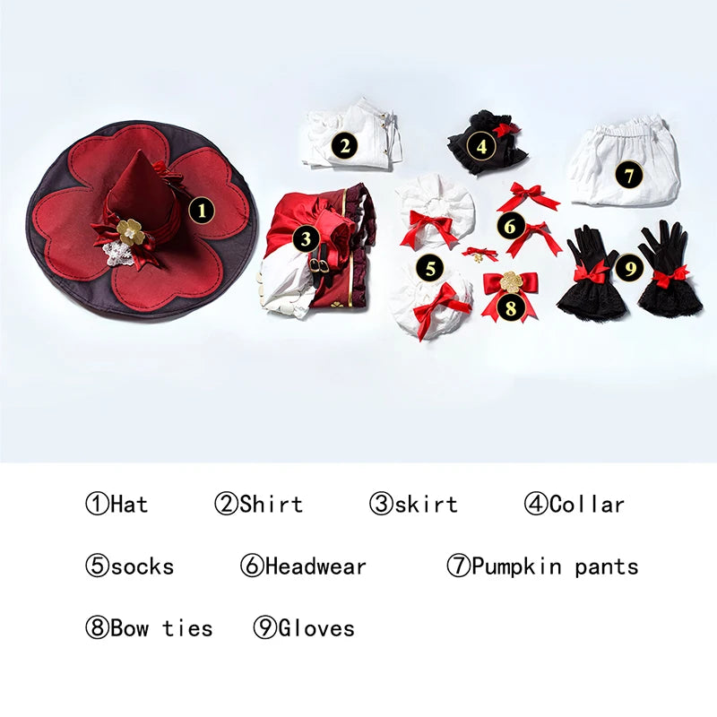 Genshin Impact Klee Cosplay Costume - Little Witch Klee Cute Dress for Halloween & Carnival-Astricos