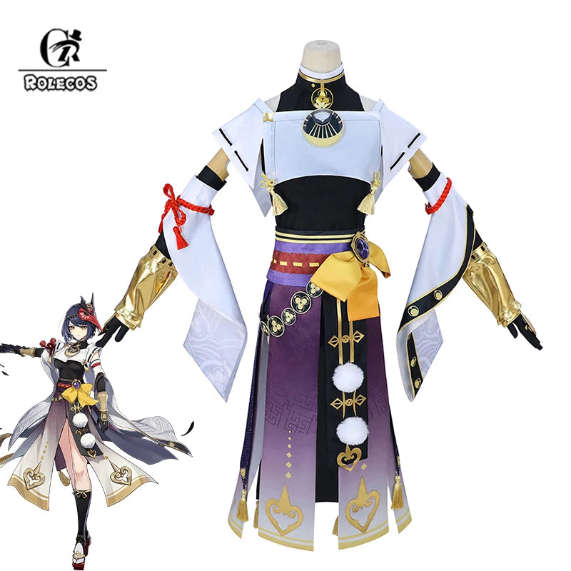 Kujou Sara Cosplay Costume - Genshin Impact Sara Dress Outfit for Women, Halloween Full Set-Astricos