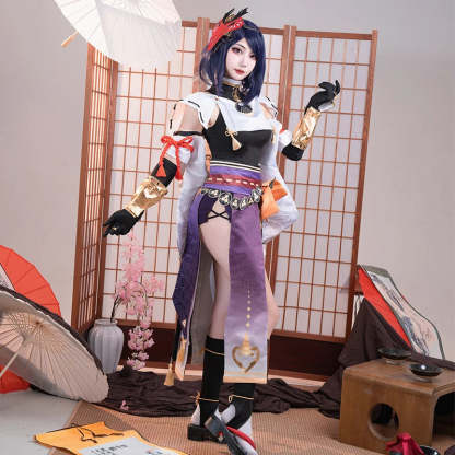 Kujou Sara Cosplay Costume - Genshin Impact Sara Dress Outfit for Women, Halloween Full Set-Astricos