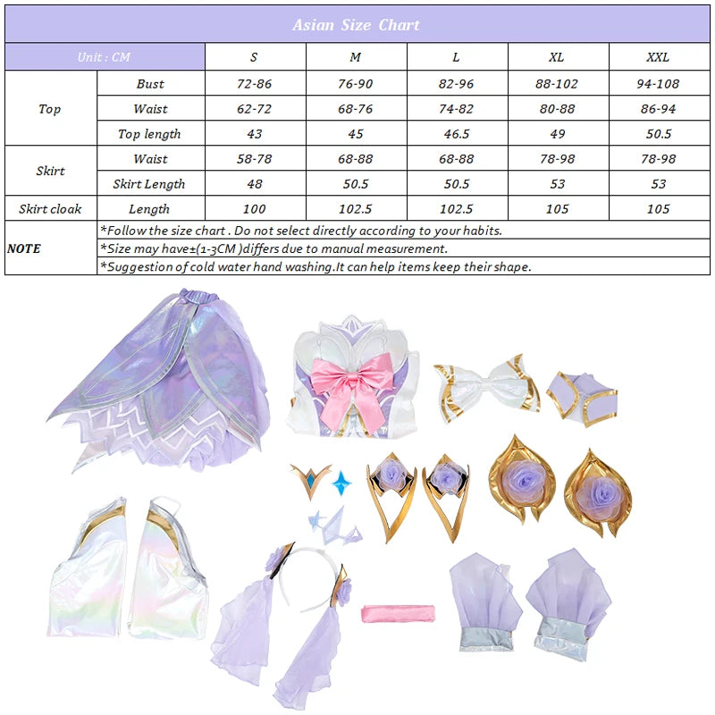 LOL Crystal Rose Seraphine Cosplay Costume - Authentic Game Design Outfit for Halloween & Events-Astricos