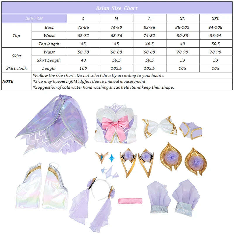 LOL Crystal Rose Seraphine Cosplay Costume - Authentic Game Design Outfit for Halloween & Events-Astricos