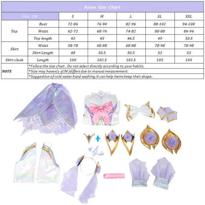 LOL Crystal Rose Seraphine Cosplay Costume - Authentic Game Design Outfit for Halloween & Events-Astricos