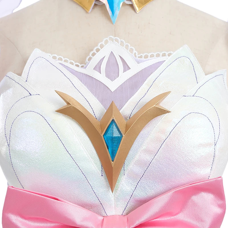 LOL Crystal Rose Seraphine Cosplay Costume - Authentic Game Design Outfit for Halloween & Events-Astricos
