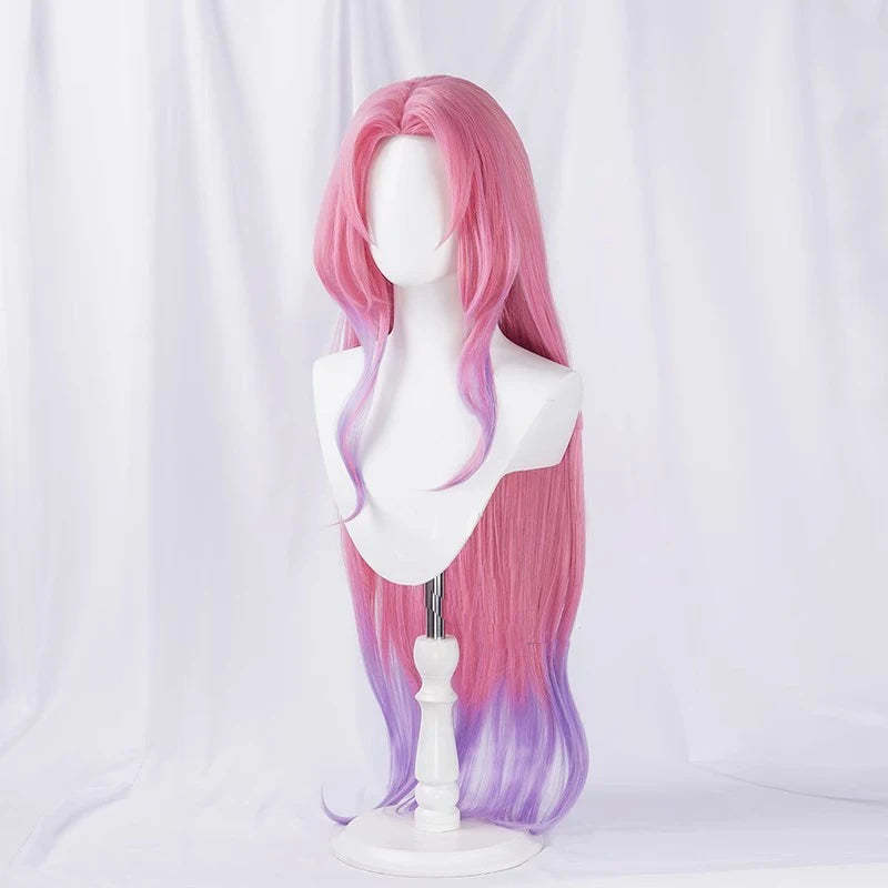 LOL Crystal Rose Seraphine 85cm Long Gradient Cosplay Wig for Women - Heat Resistant-Astricos