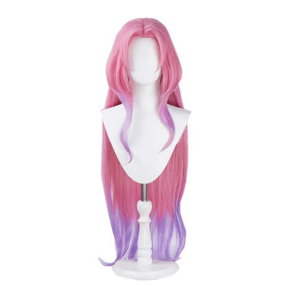 LOL Crystal Rose Seraphine 85cm Long Gradient Cosplay Wig for Women - Heat Resistant-Astricos