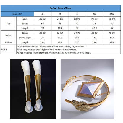 Elementalist Lux Cosplay Costume Full Set - League of Legends LOL Lux Skin Women's White Evening Dress for Halloween-Astricos