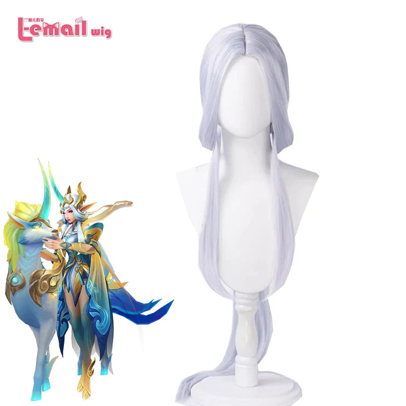 LOL Immortal Journey Soraka 100cm Long Cosplay Wig - Heat Resistant Synthetic Hair for Women-Astricos