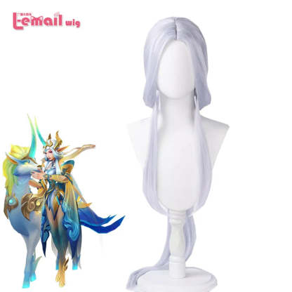 LOL Immortal Journey Soraka 100cm Long Cosplay Wig - Heat Resistant Synthetic Hair for Women-Astricos