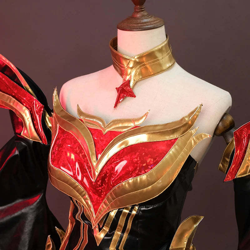LOL Immortalized Legend Ahri Cosplay Costume - Nine Tailed Demon Fox Outfit for Halloween & Conventions-Astricos